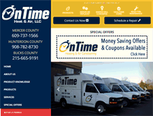 Tablet Screenshot of ontimeheatandair.com